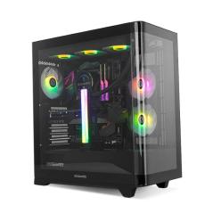 NOX Semitorre HUMMER ETHER Cristal Curvo Negro