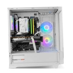 NOX Semitorre HUMMER ETHER Cristal Curvo Blanco