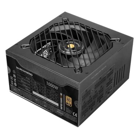 MARS GAMING Fuente Alimen.1000W Atx3.1 FullMod Psu