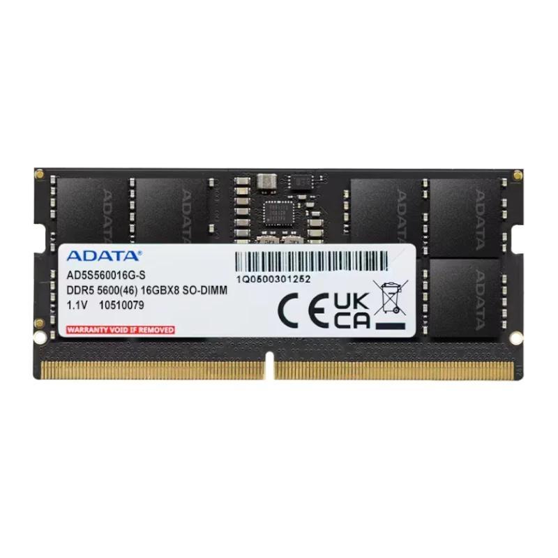 ADATA RAM AD5S560016G-S 16GB 5600Mhz DDR5 SODIMM ADATA RAM AD5S560016G-S 16GB 5600Mhz DDR5 SODIMM